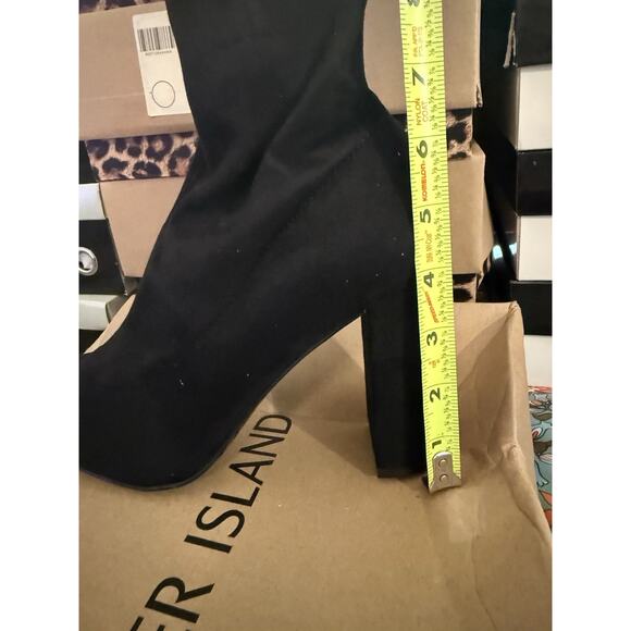 Brand New Women's Over The-Knee Boots Black Suede Super Cute Fashion Boots Sz 8 - Picture 2 of 6